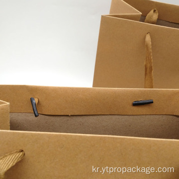 핸들이있는 재활용 가능한 Kraft 맞춤형 쇼핑 종이 봉지